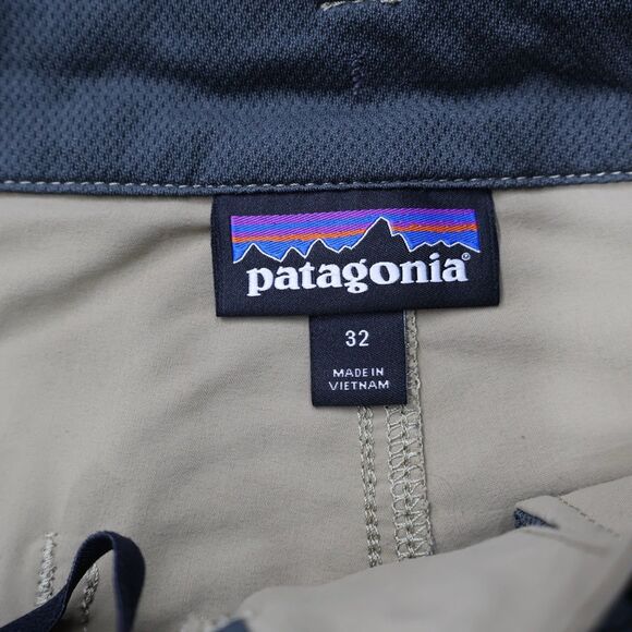 Patagonia Shorts Mens 32 Beige Quandry Chino Hiking Outdoor Gorpcore 9" Inseam - Picture 8 of 15